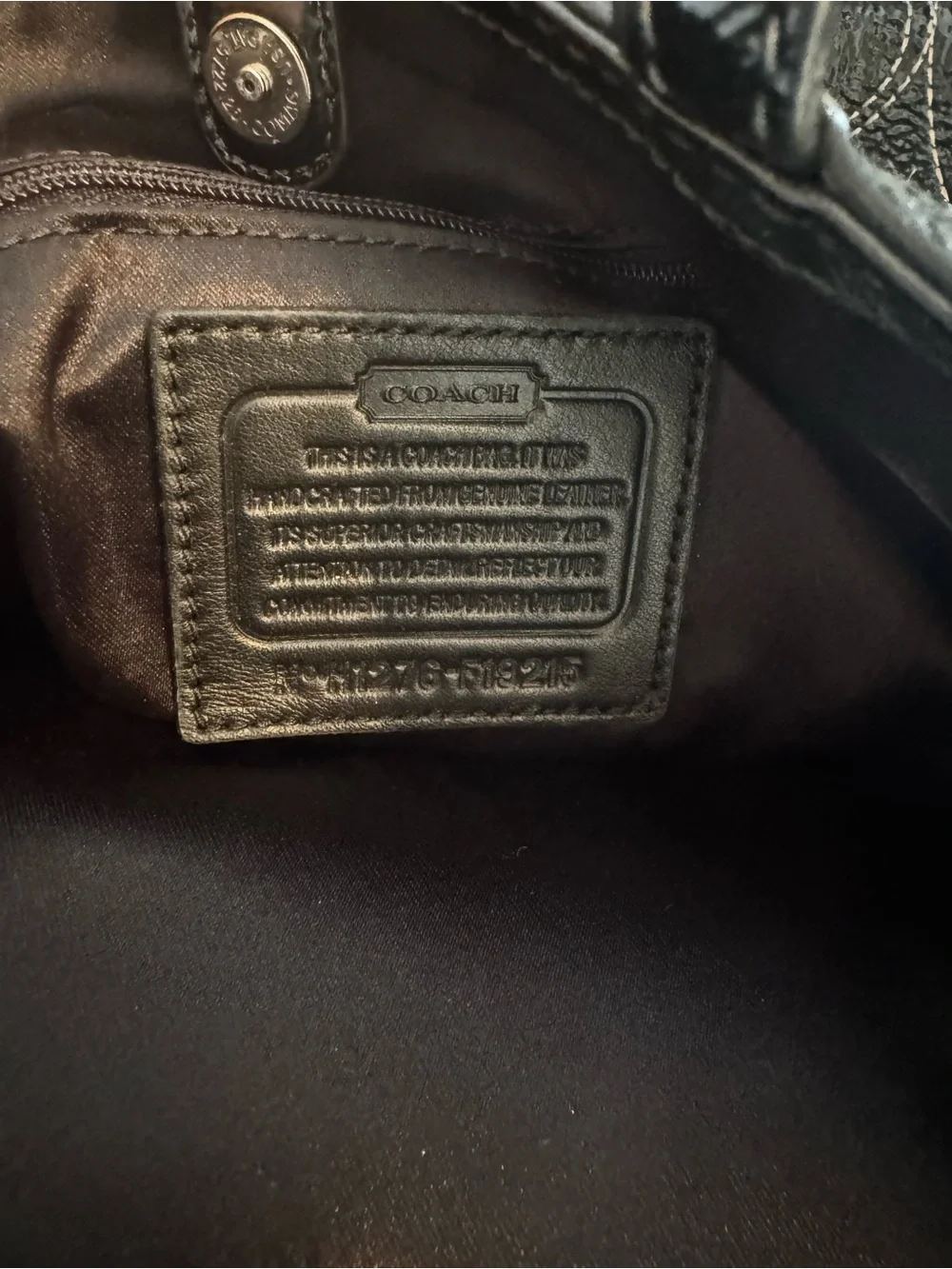 Coach glossy patent